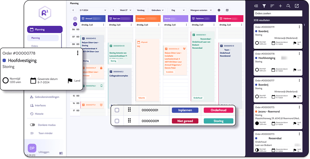 Planning en dispatching Planning en dispatching